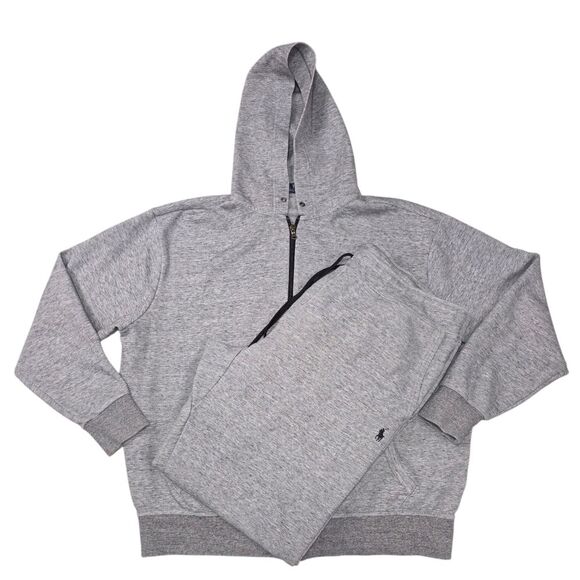 POLO RALPH LAUREN DOUBLE KNIT HOODIE AND SWEATPANTS - Picture 1 of 10